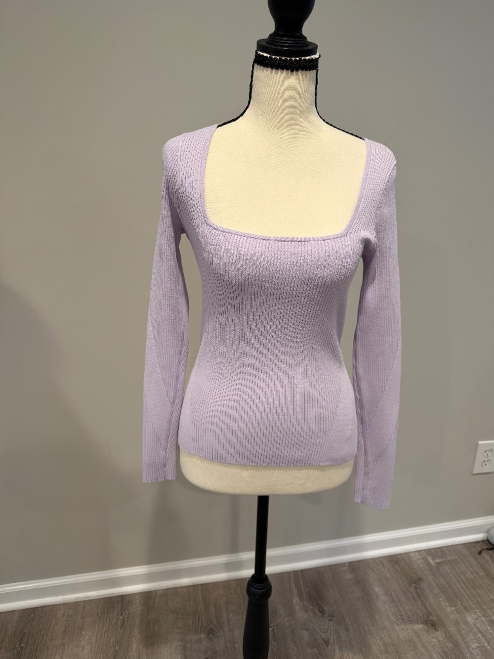 NWT Rag & Bone Asher Long Sleeve Slim Fit Top Lavendar Sz S